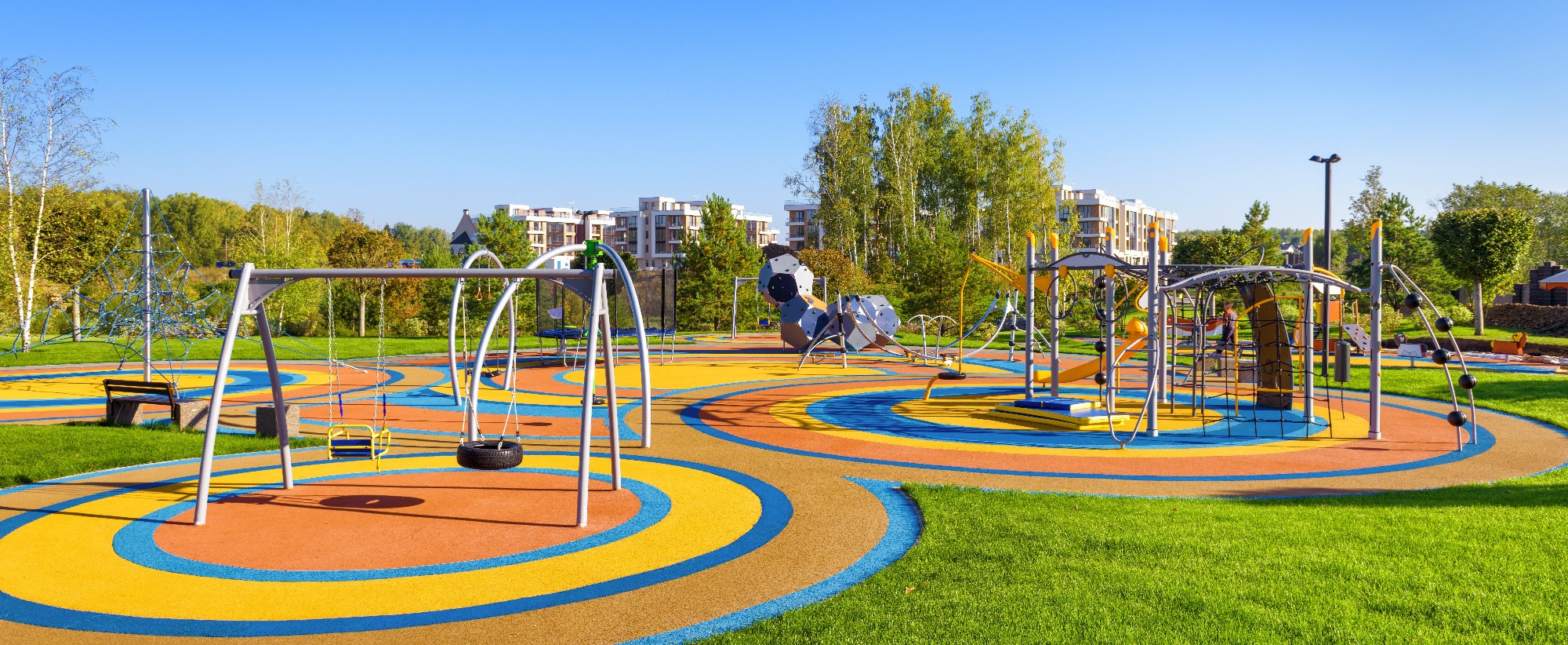 Colourful and safe children's playground